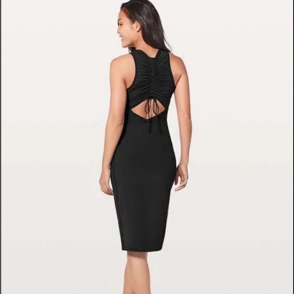 lululemon athletica Black rather be gathered Dress